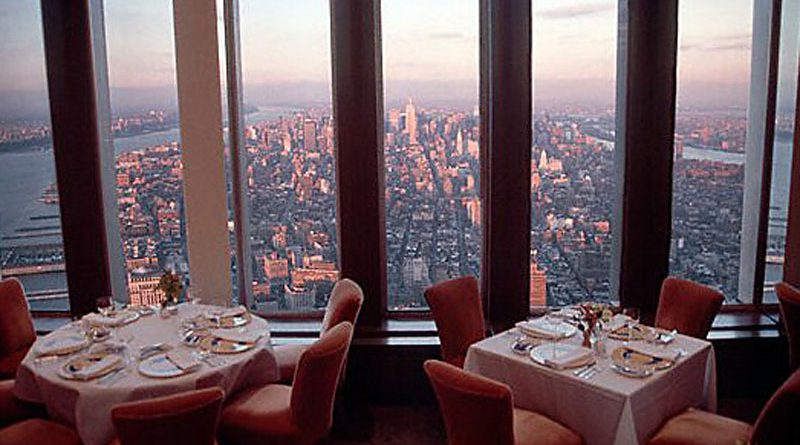 Windows on the World Restaurant on the 107th floor of the WTC